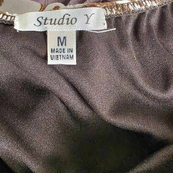 Studio Y M Paisley Boho Ruffle Sleeve Chiffon Top - Picture 4 of 9